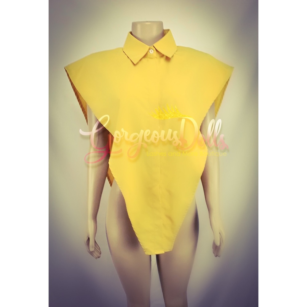 Gorgeous Dolls Button Down Sideless Poncho Shirt